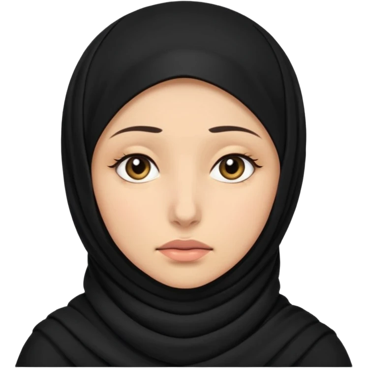 sick and tired woman in black hijab emoji