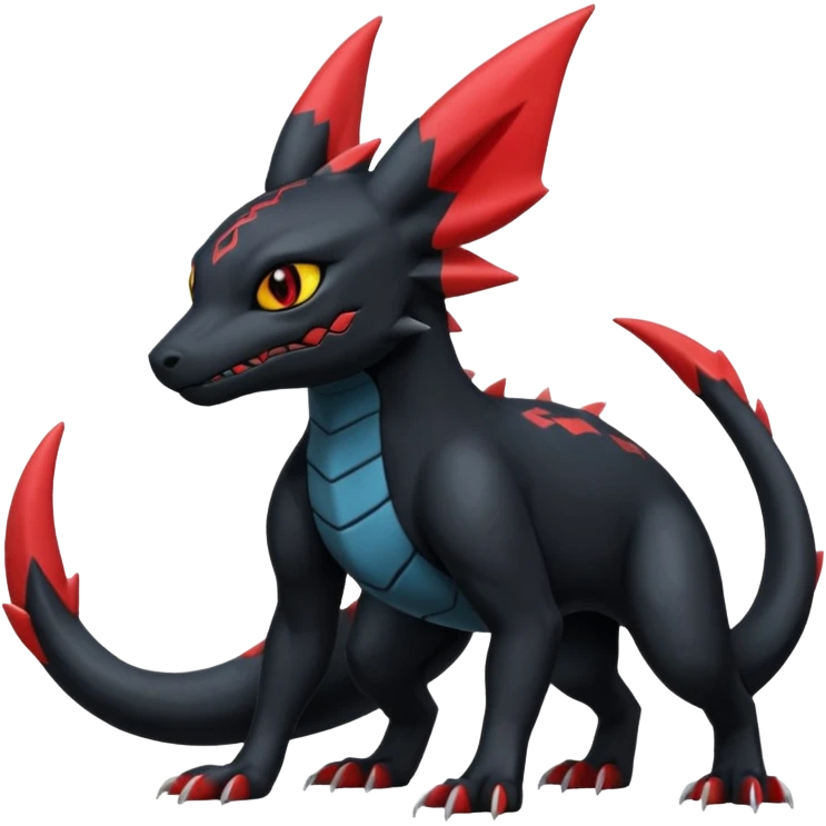 Dark Edgy Salandit-Salamence-Umbreon-Fakémon-hybrid-creature (full body)  emoji