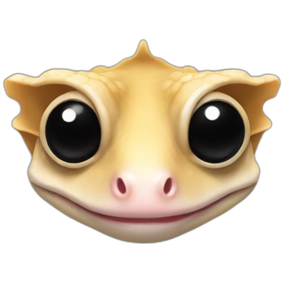 crested gecko black and beige emoji