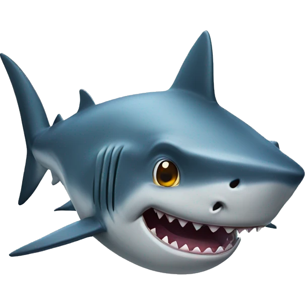 Shark with star eyes emoji