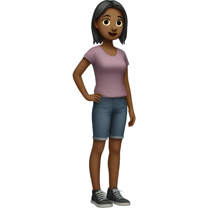 Girl standing by a river  emoji