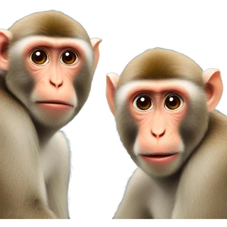 Two macaques emoji