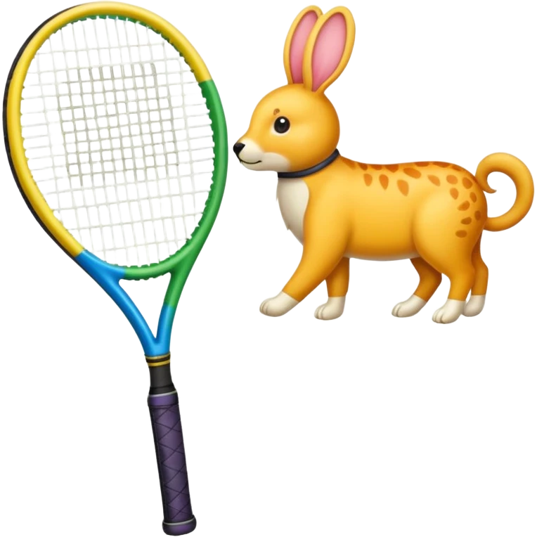 Tennis-Racket with Animals emoji
