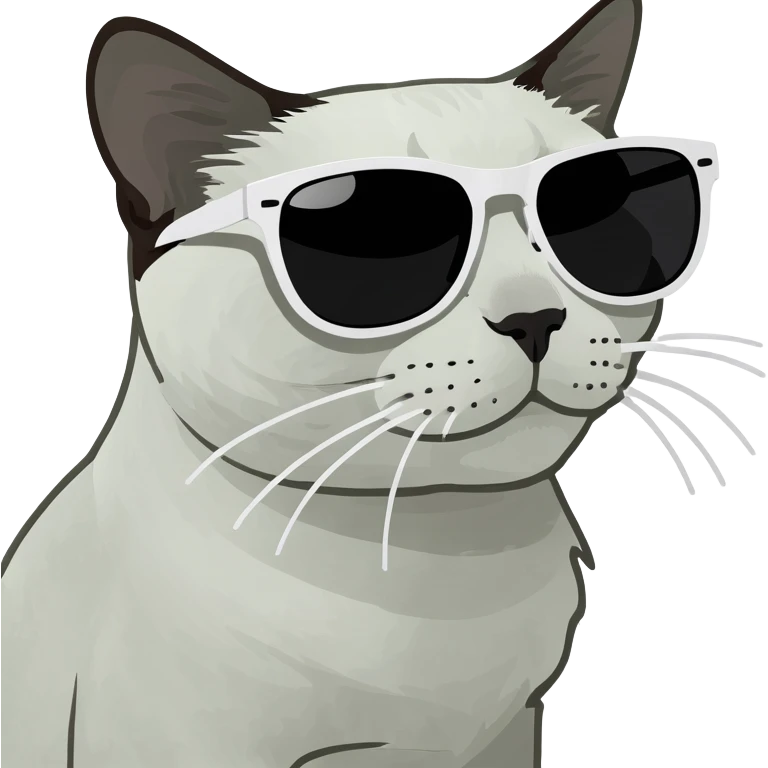 Cat with sunglasses emoji