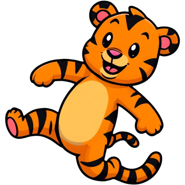 classic Tigger from Winnie the Pooh, cheerful and energetic emoji