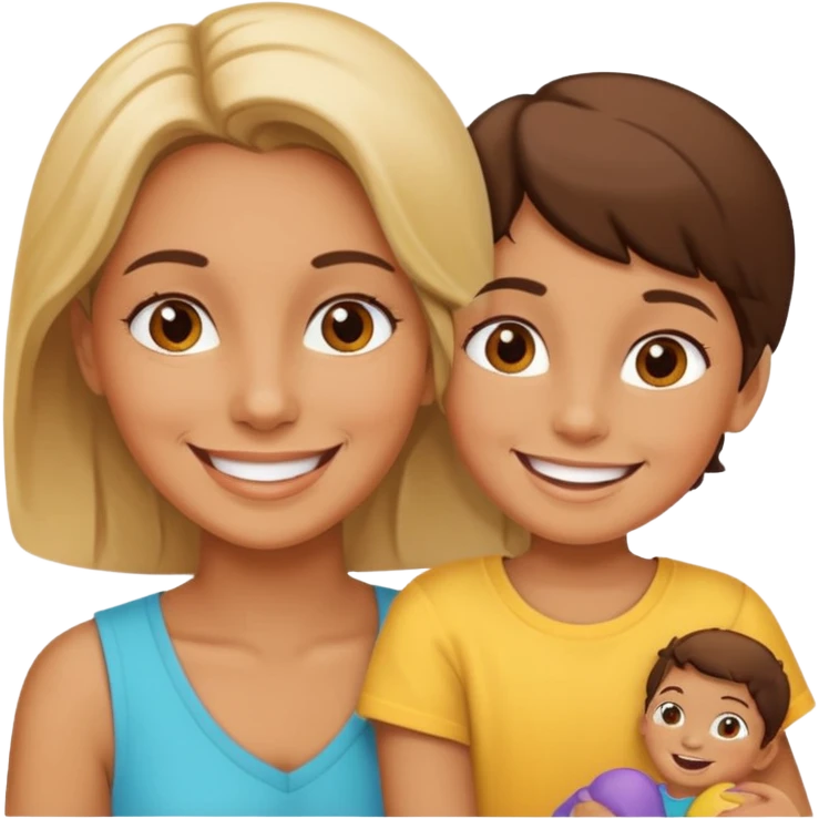 Nany with kids emoji