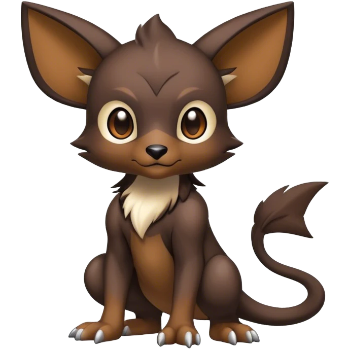 Cute cool dark animal hybrid Fakemon full body emoji