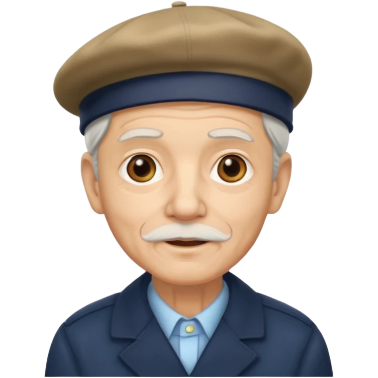 old man with berut emoji
