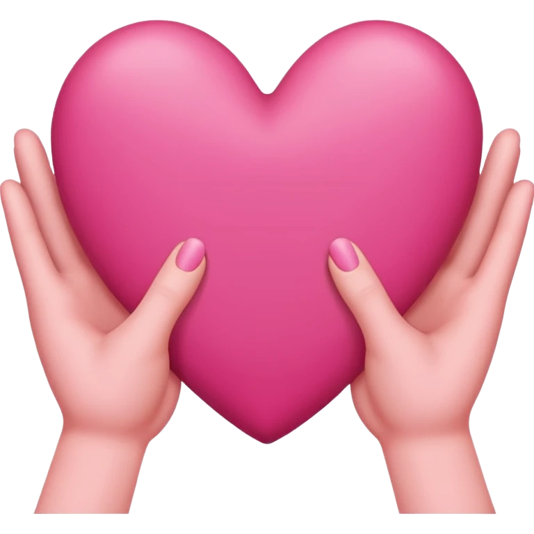 heart hands pink emoji
