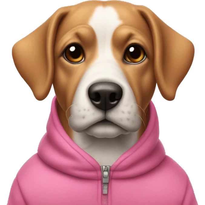 Beshon frieze dog in pink clothes emoji