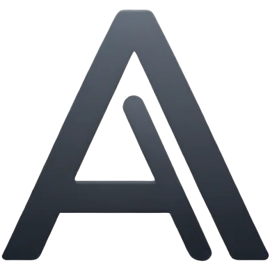 Font setting icon with letter a emoji