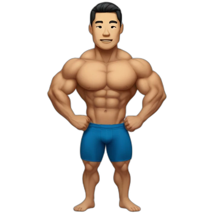 Asian bodybuilder emoji