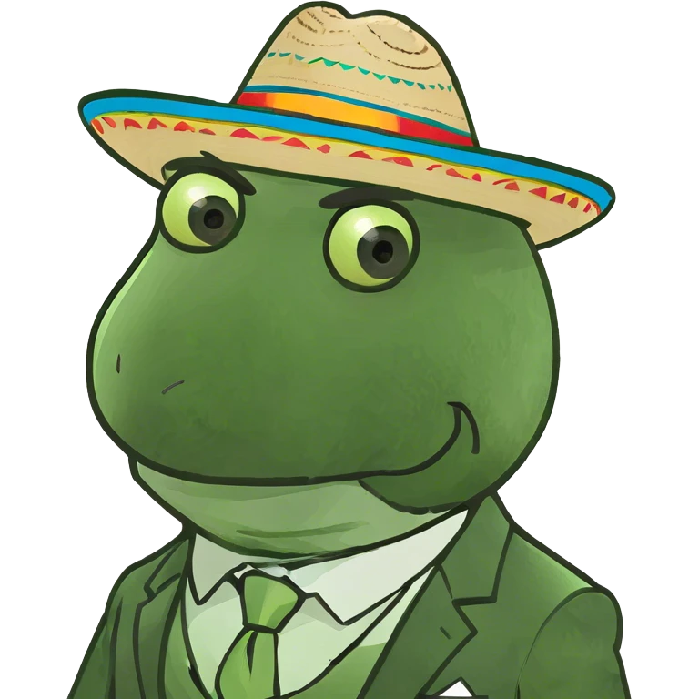 guy with a suit on and a sombrero emoji