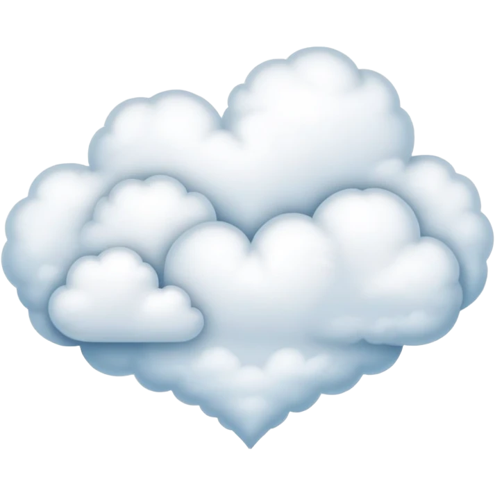 heart shaped cloud emoji