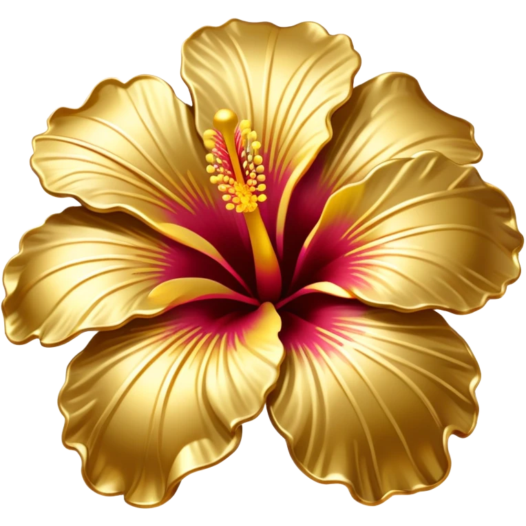 Gold hibiscus  emoji
