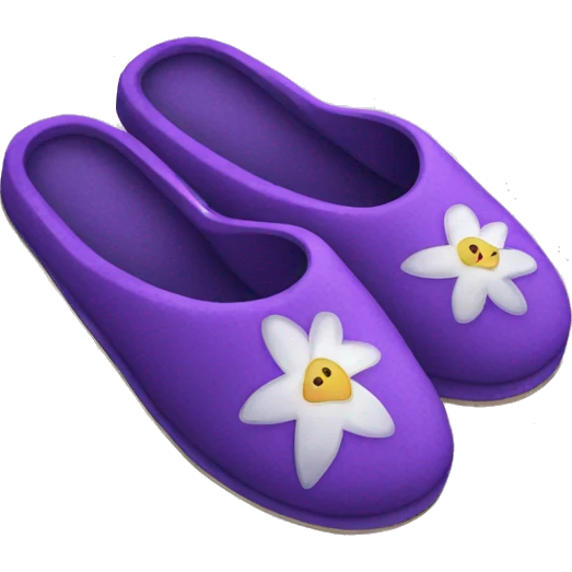 Purple summer slippers emoji