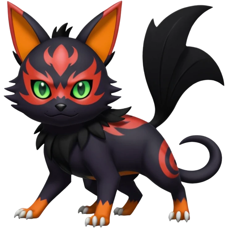 Noibat-Nargacuga-Litten-Torracat-fusion-Fakemon-Pokémon-creature  emoji