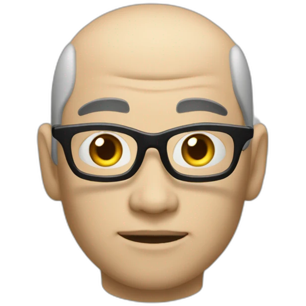 一个戴着黑框眼镜留着短头发的男孩 emoji