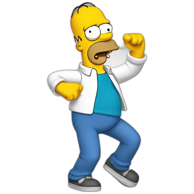 Homer Simpson dabing emoji
