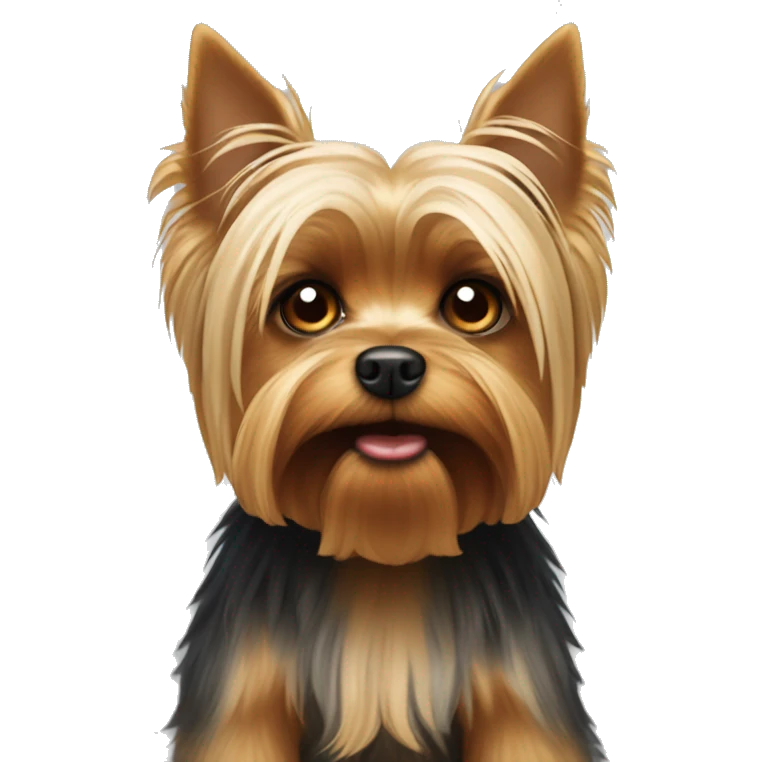 Yorkshire terrier looking disgruntled emoji