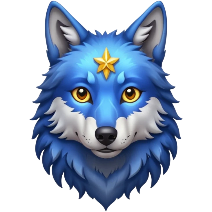A wolf with stars emoji