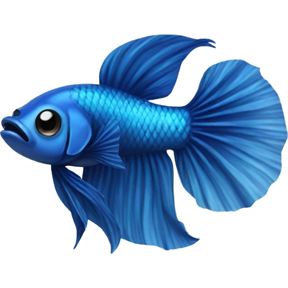 Blue betta fish emoji