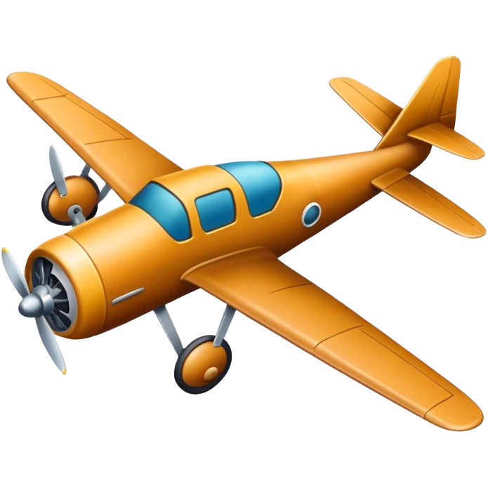 Old style tan plane, bottom view emoji