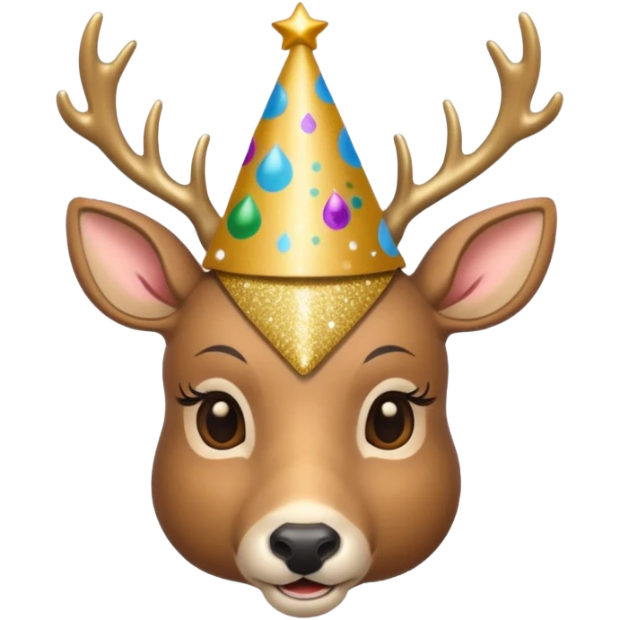 a new year's deer, Christmas mood emoji