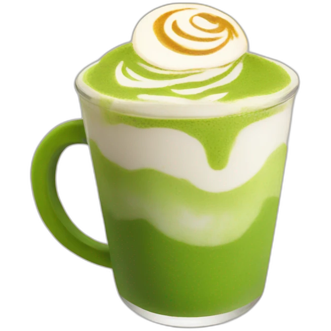 Matcha latte art emoji