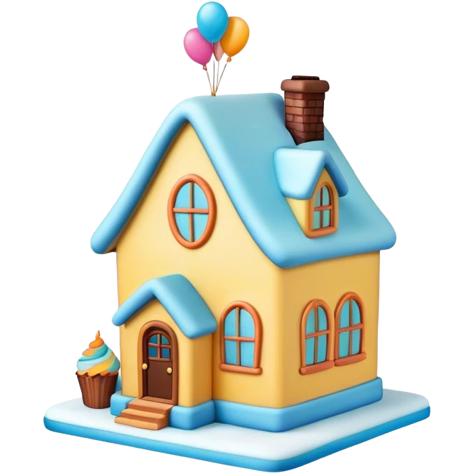 Up movie house cake for birthday  emoji