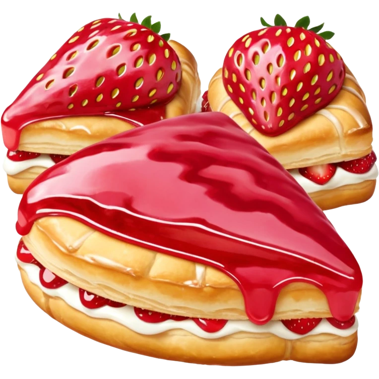 Strawberry Glaze Pastries
 emoji