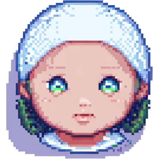 baby face, pixel art style emoji