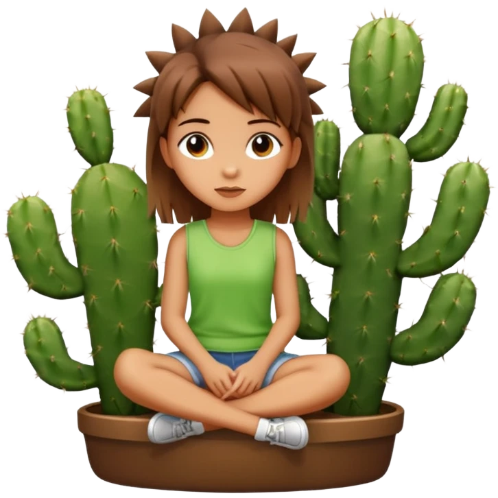 girl on a cactus emoji