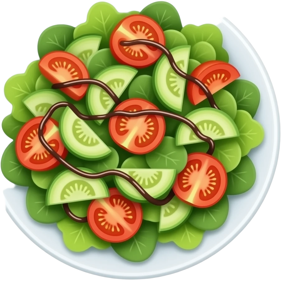 A plate of salad emoji