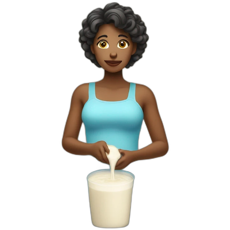 Femme qui boit du lait emoji
