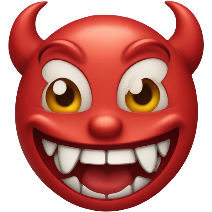 devil emoji smiling with teeth emoji