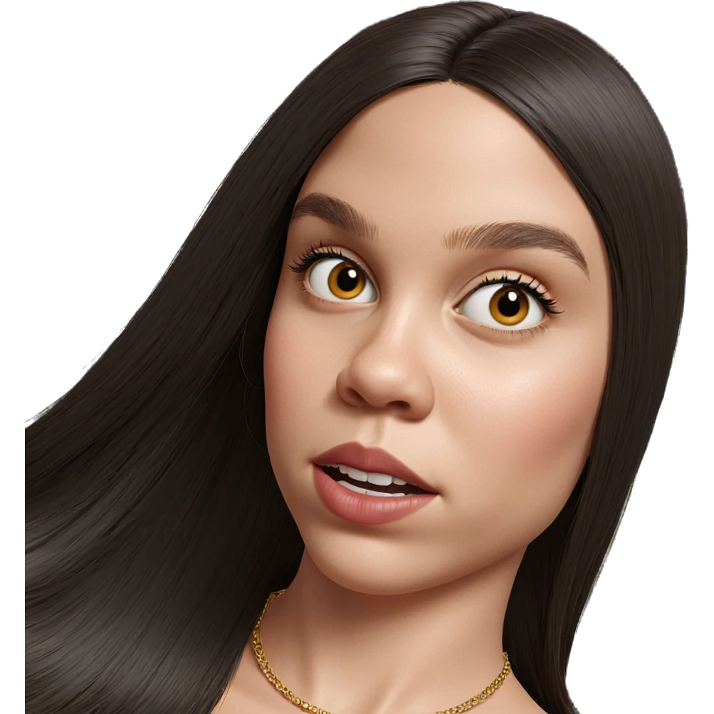 realistic portrait of girl emoji