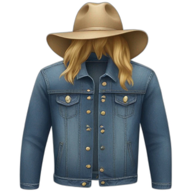 jeans, jacket and hat emoji