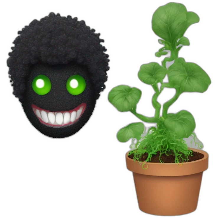 Venom as chia pet emoji
