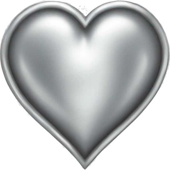 Heart made of silver emoji