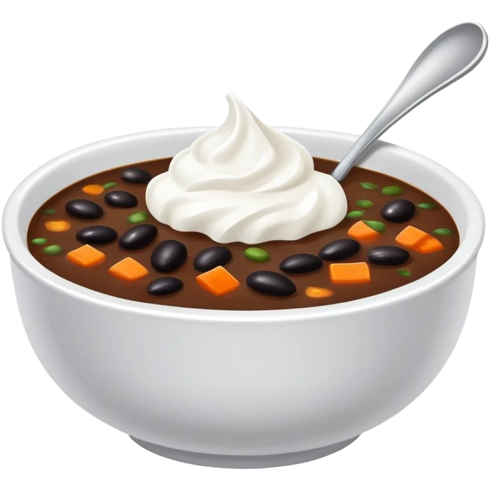 Black bean soup  emoji