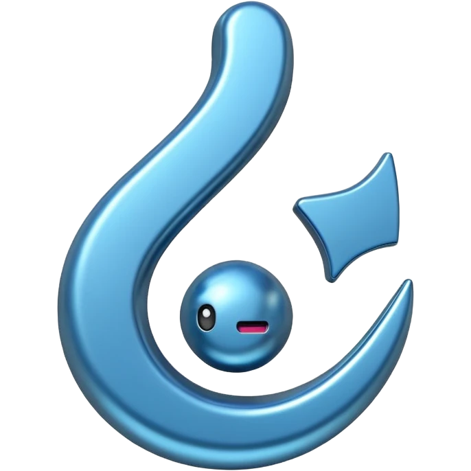 Blauer Haken von tik tok emoji