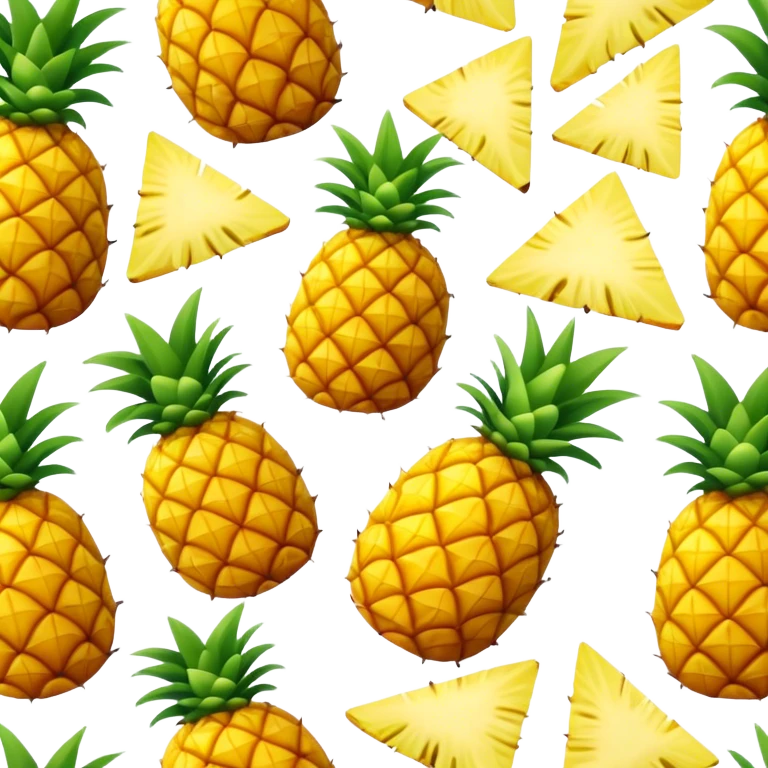 A piece of a pineapple triangle emoji