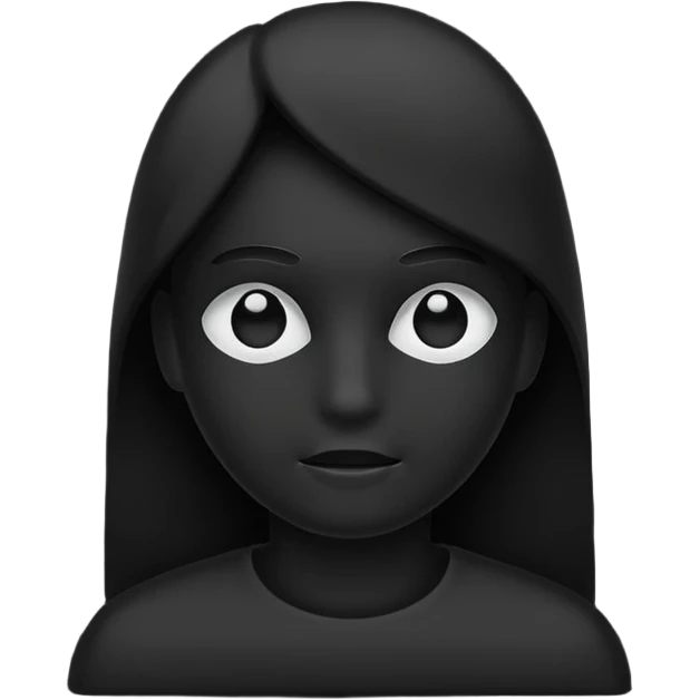 completely flat black silhouette emoji