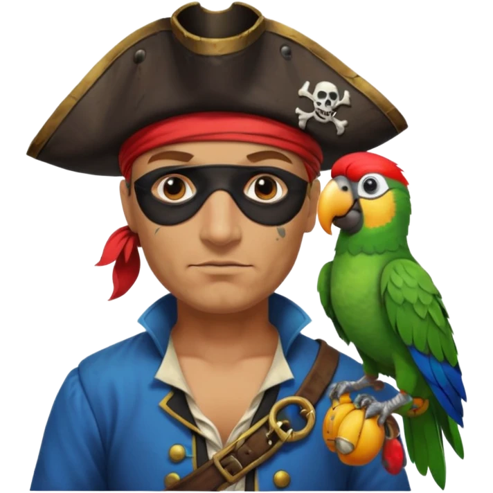 pirate and parrot emoji