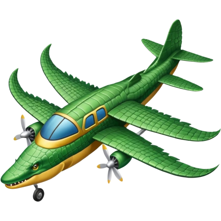 airplane that’s half plains and half crocodile  emoji