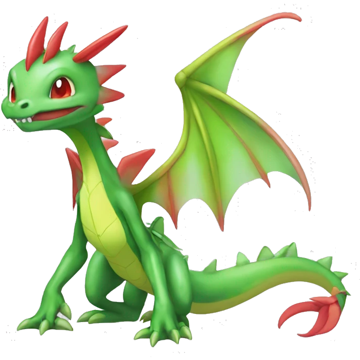 Full body sharp edgy shiny punk colorful Fairy-Flygon-Scyther-grovyle emoji