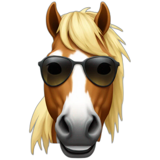 sunglasses horse emoji