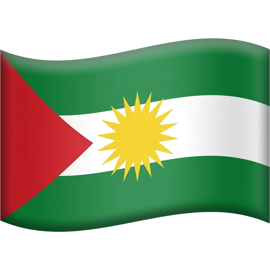 Mach ein Emoji mit der ezideische flagge emoji