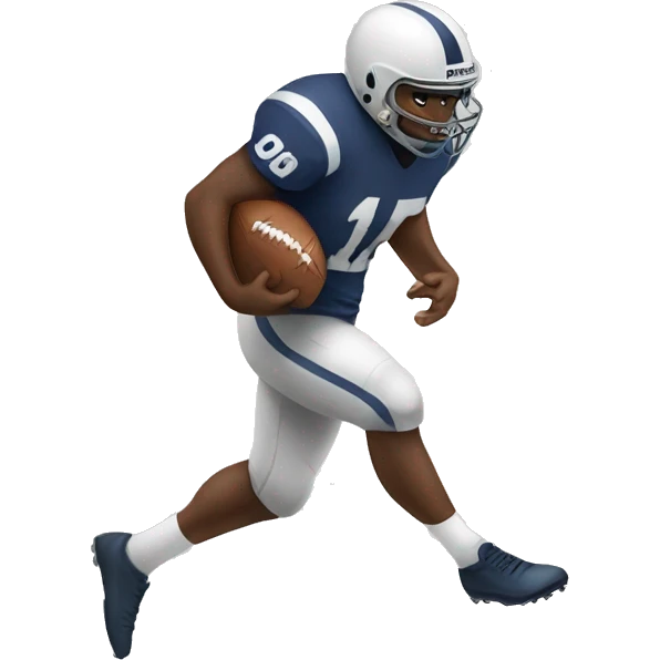 Guy playing footall tackling someone emoji